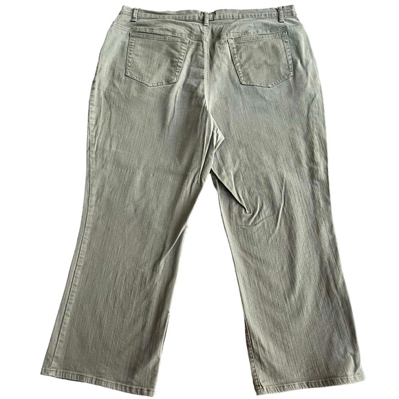 Soft Green Stretch Jeans L.A Blues Womens Plus Size 20 W Light Khaki Olive Green - Picture 5 of 12